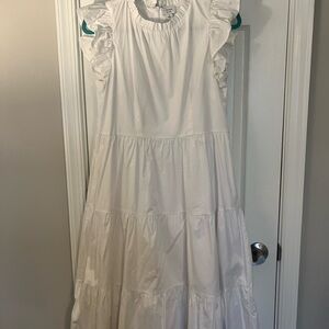 Crown and Ivy Flutter Sleeve Midi Dress